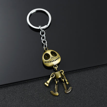 Alloy Keychain Space Robot Pendant Skateboard Car Charm Keychain