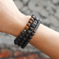 Punk Frosted Stone Crown Three-Piece Bracelet