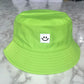 Embroidered Smiley Contrast Casual Bucket Hat