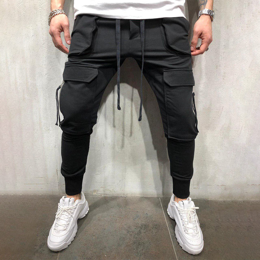 Pocket Gym Beam Patch Pocket Slim Fit Athleisure Pants