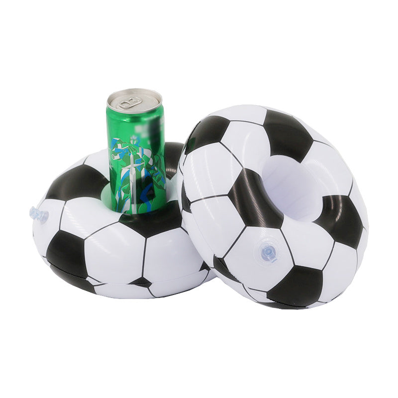 Inflatable Football Coaster Water Cup Holder Floating Drink Cup Holder