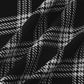 Black Fashion Plaid Print Lapel Button Short Sleeve Shirt