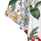 Cotton And Linen Printed Pocket Button-down Shirt