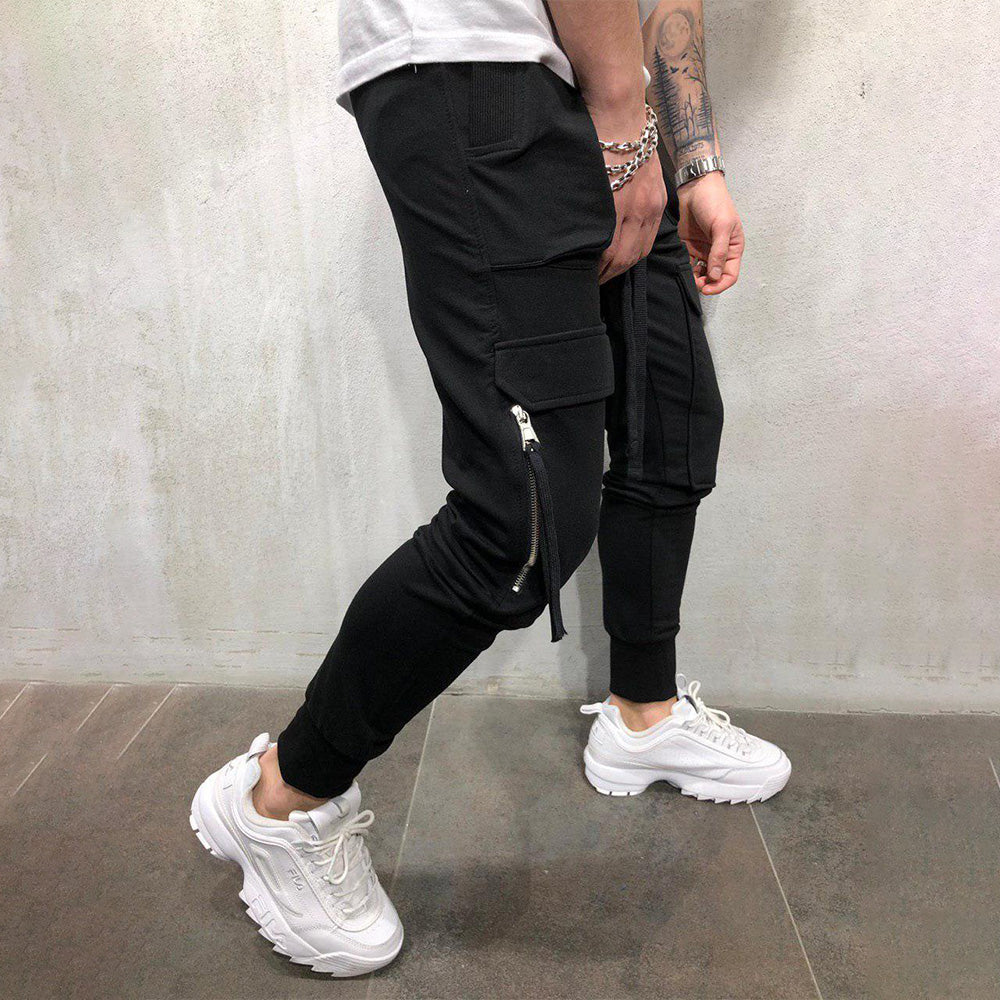 Pocket Gym Beam Patch Pocket Slim Fit Athleisure Pants