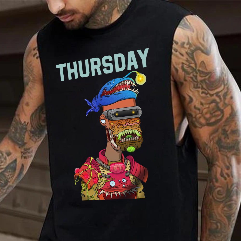 Thursday Alphabet Graphic Print Men's Tank Top