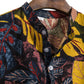 Cotton And Linen Printed Pocket Button-down Shirt
