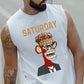 Saturday Alphabet Graphic Print Men's Tank Top