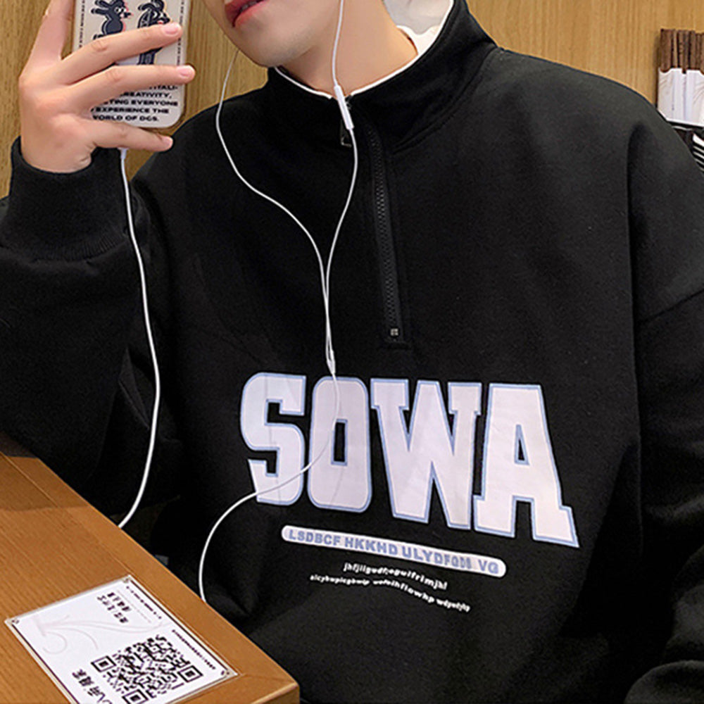 Letter Graphics Casual Loose Men's Sweatshirt