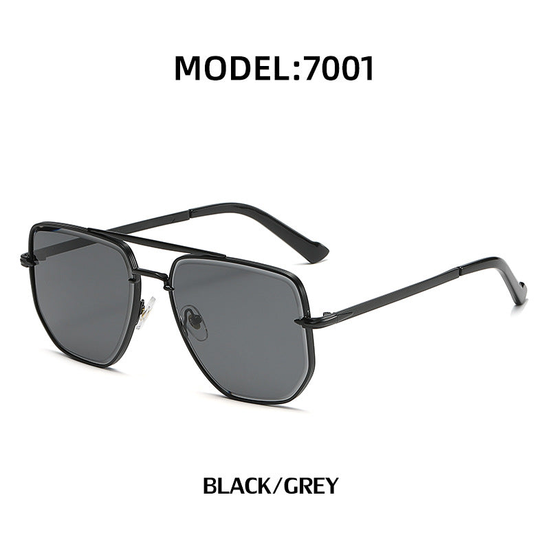 Vintage square frame UV protection men's sunglasses