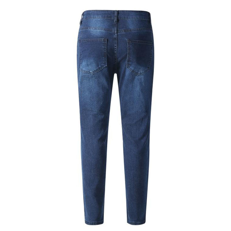 Casual Patch Denim Pants