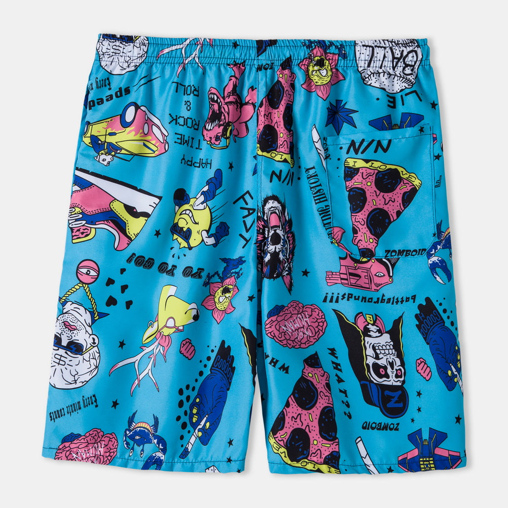 Casual Vacation Print Two-piece Suit