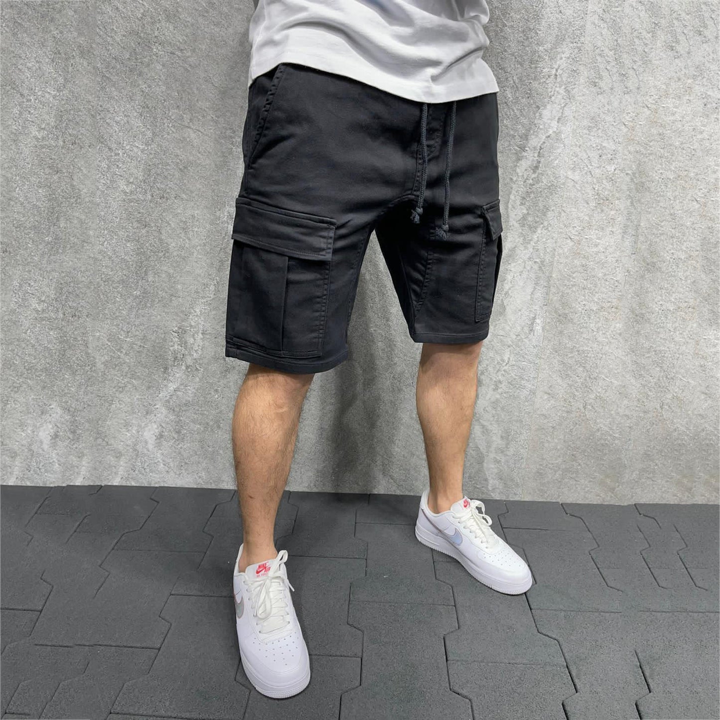 Personality Trendy Multi-pocket Workwear Loose Shorts