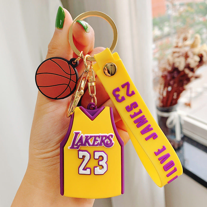 Jersey Keychain Basketball Ornament Doll Pendant