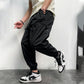 Hip Hop Elastic Waist Zip Big Pocket Cargo Pants Lounge Pants