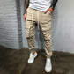 Statement Casual Pocket Lace-Up Panel Sports Cargo Pants Trousers