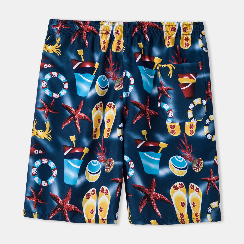 Casual Vacation Print Two-piece Suit