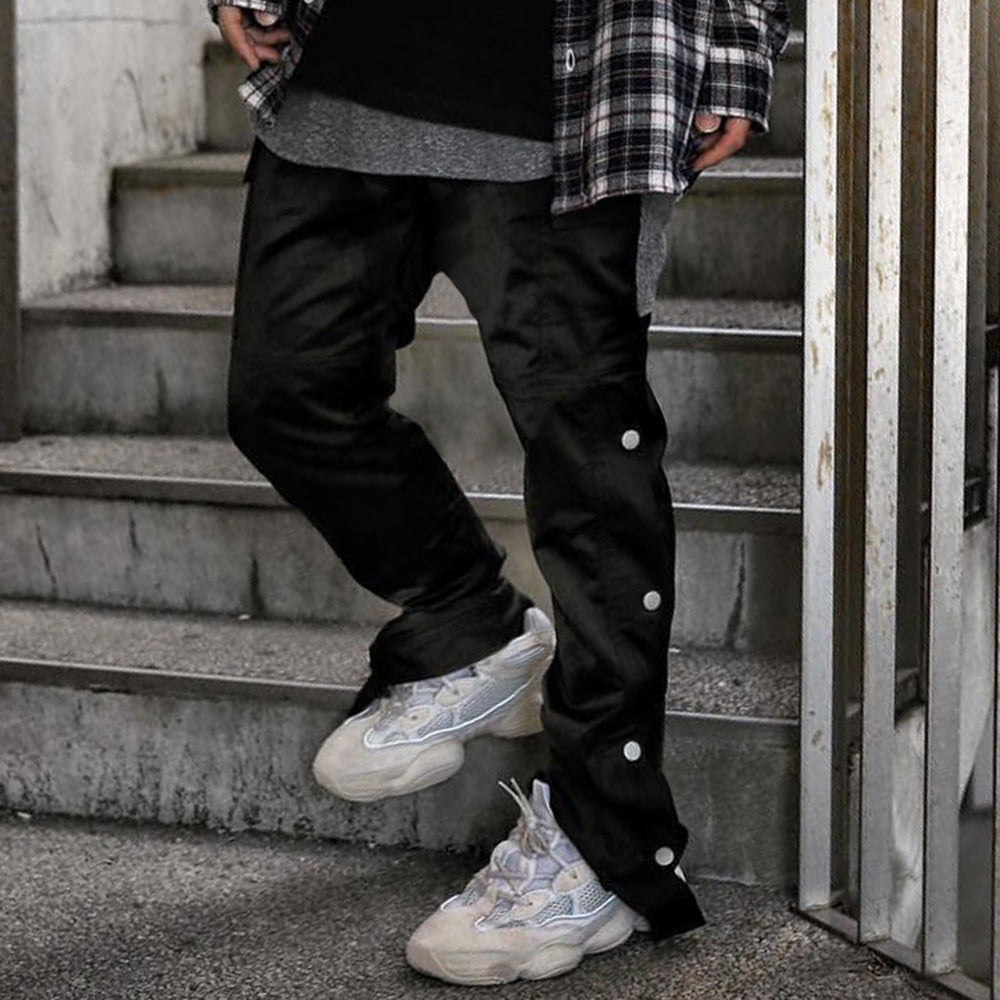 Men's Retro Button-down Cargo Pants