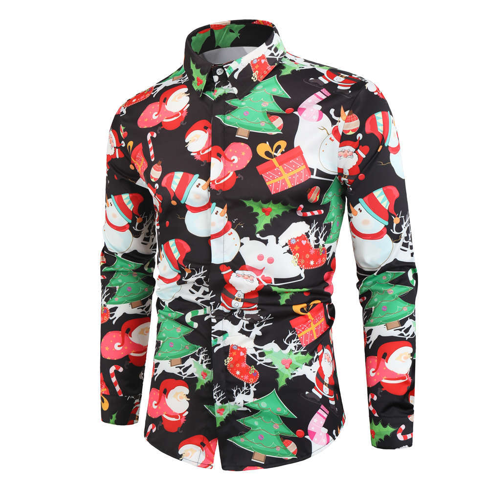 Christmas Party Men's Long Sleeve Shirts