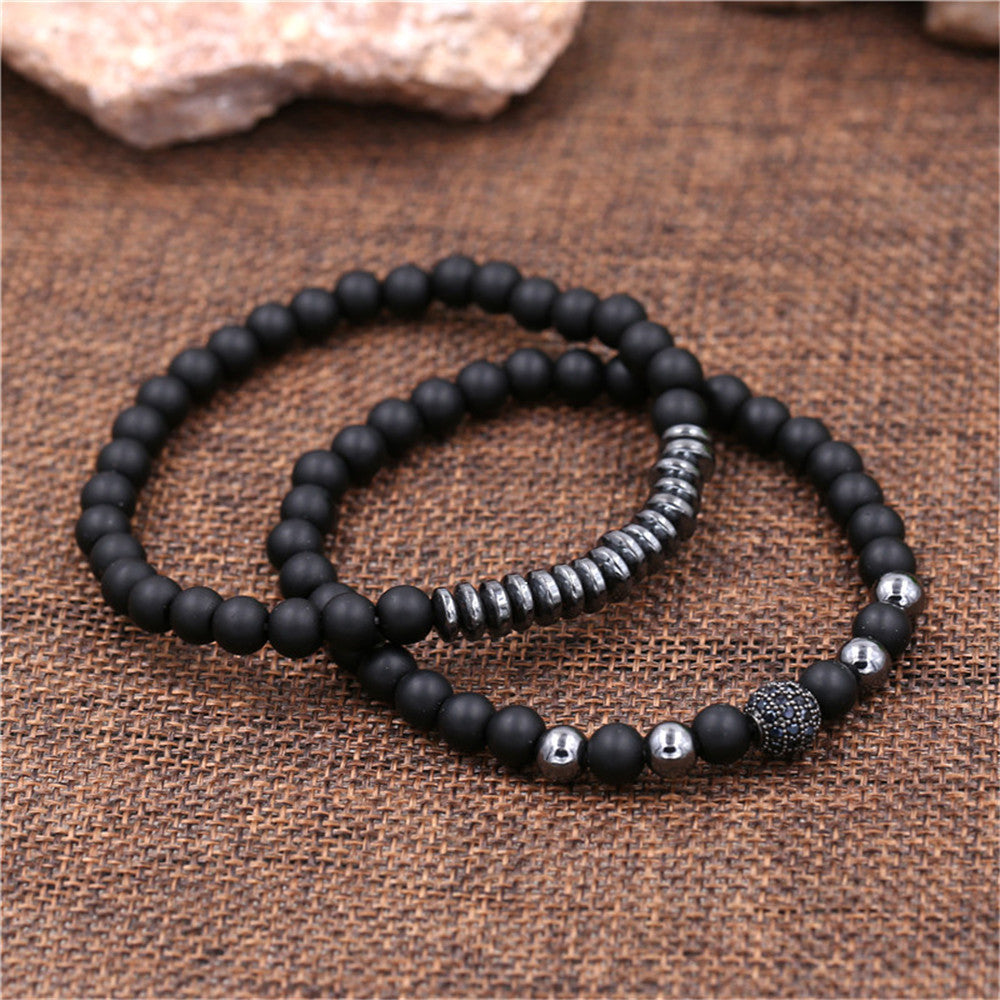 Black Frosted Men's Personality Trend Jewelry