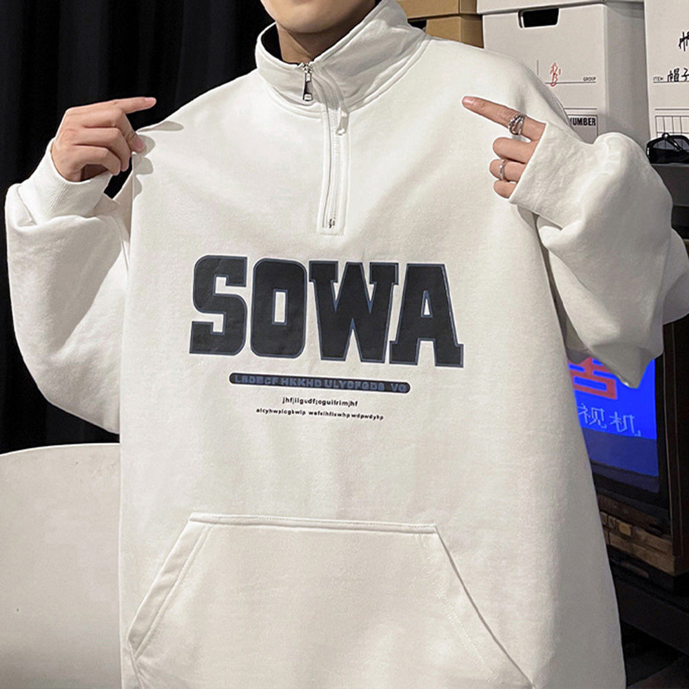 Letter Graphics Casual Loose Men's Sweatshirt