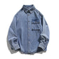 Men's Casual Button Up Denim Shirts with Pocket