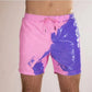 Water Color-Changing Lace-up Casual Beach Vacation Men's Shorts