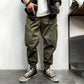 Hip Hop Elastic Waist Zip Big Pocket Cargo Pants Lounge Pants