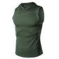 Hooded sleeveless sports fitness vest