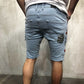 Ripped denim shorts
