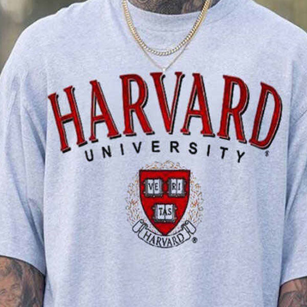 Men White Letter Print Crew Neck Short Sleeves T-Shirt