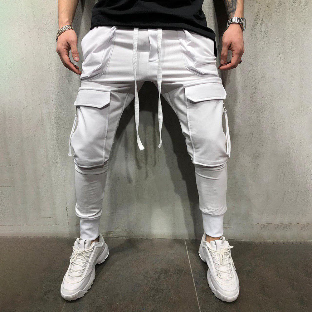 Pocket Gym Beam Patch Pocket Slim Fit Athleisure Pants