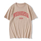 Casual Loose Trend Letter Print Round Neck Short Sleeve T-Shirt