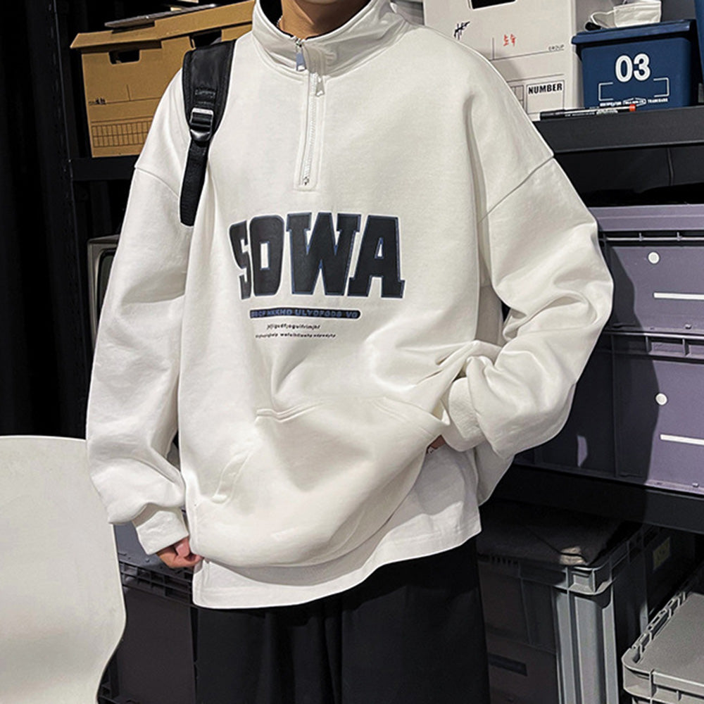 Letter Graphics Casual Loose Men's Sweatshirt