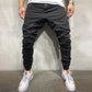 Casual Zip Pocket Lace-up Panelled Sport Cargo Pants