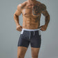 Men's Summer Drawstring Swim Trunks with Pocket