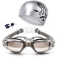 Swimming goggles, Swimming Cap, Nose Clip, Earplugs, Four-piece Set