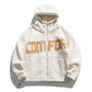 Men's Streetwear Zipper Up Hoode Sherpa Jackets