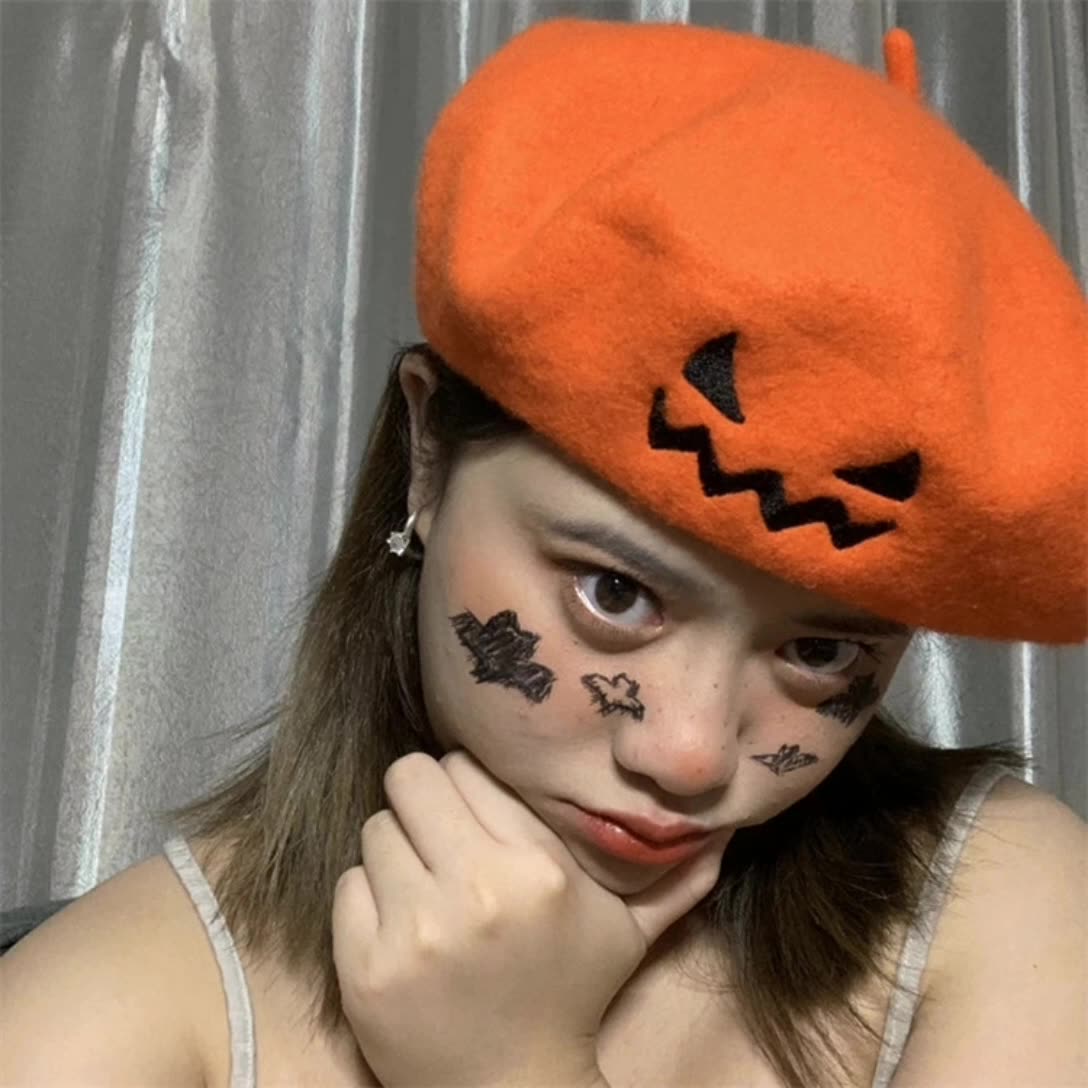 Halloween Pumpkin Beret