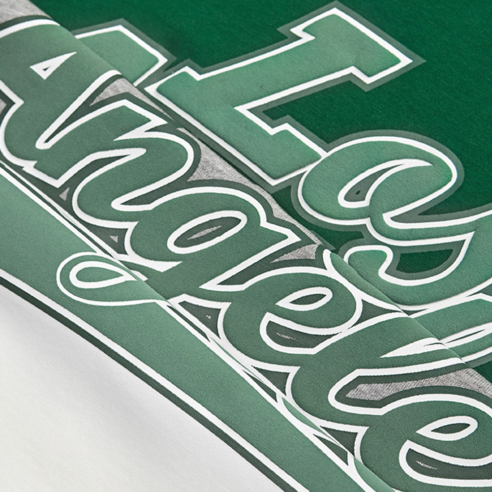 LA Foam Letter Print Short Sleeve Men's T-Shirt