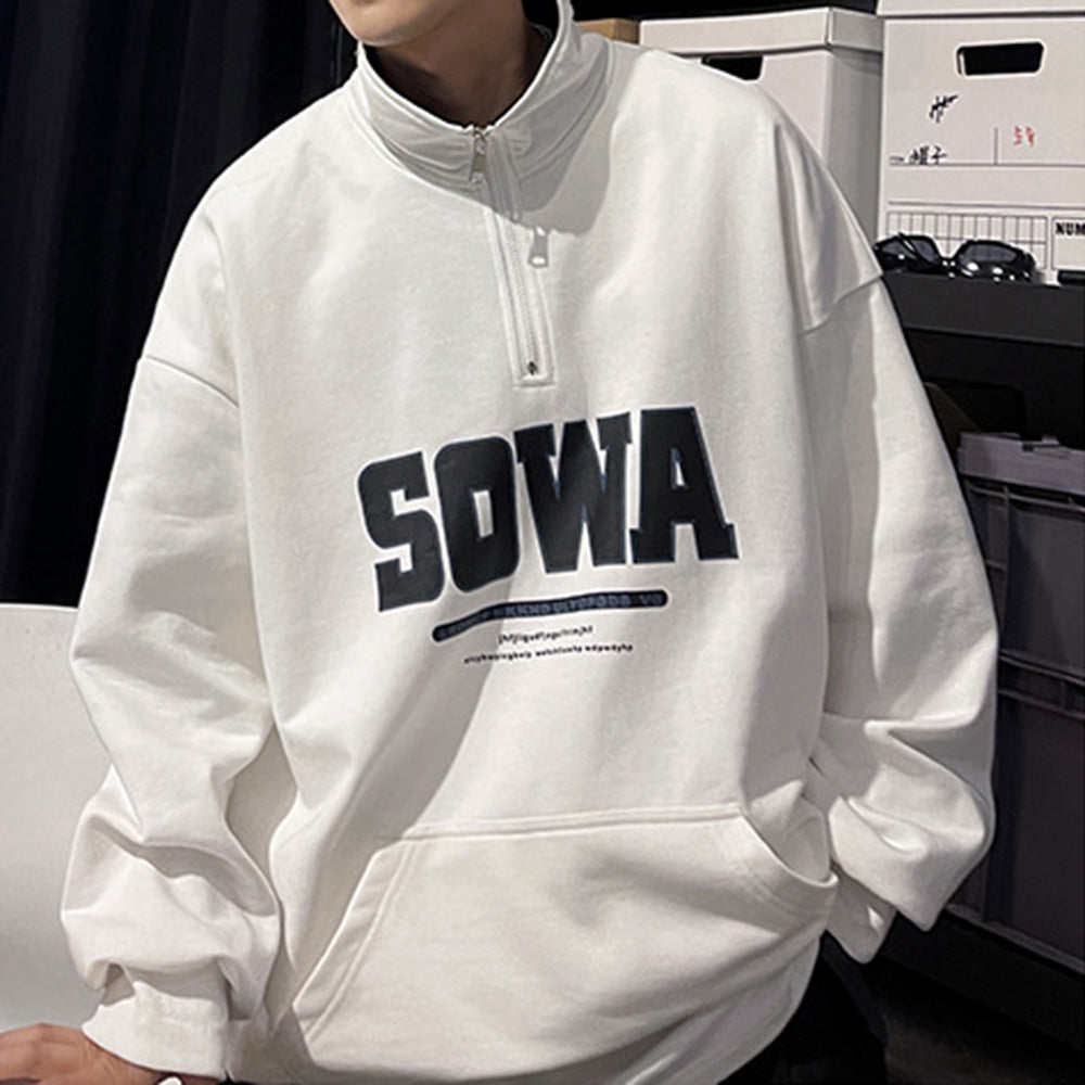 Letter Graphics Casual Loose Men's Sweatshirt