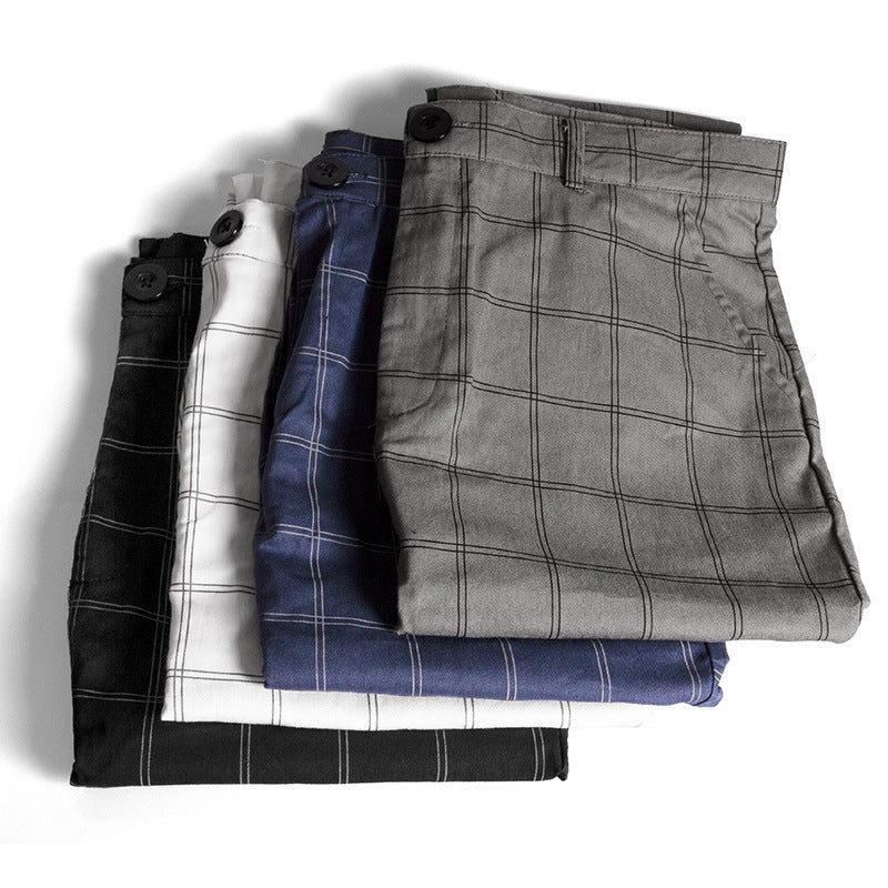 Check print casual trousers summer men s casual trousers Nova Fashion Shop