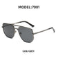 Vintage square frame UV protection men's sunglasses