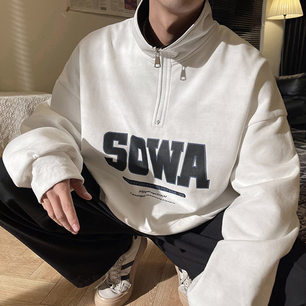 Letter Graphics Casual Loose Men's Sweatshirt