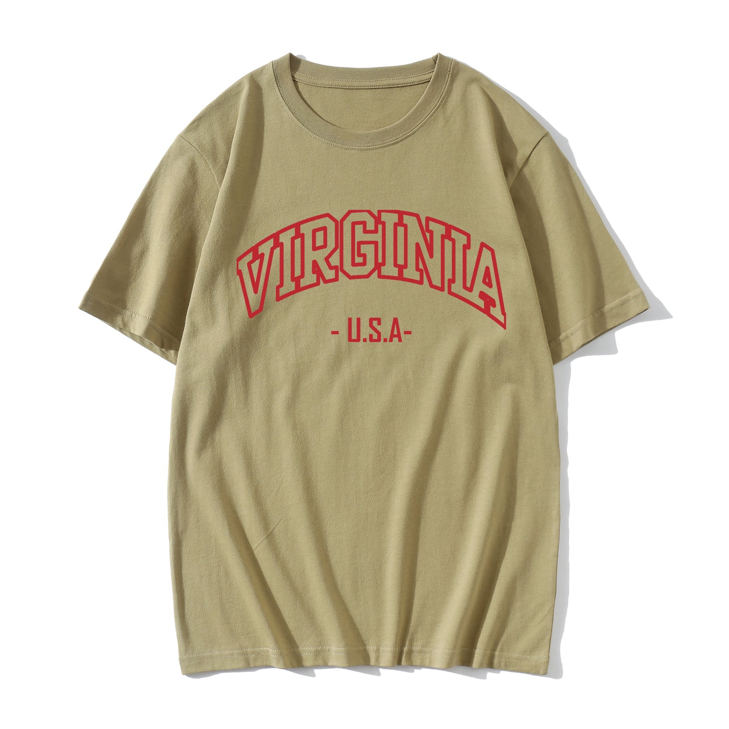 Casual Loose Trend Letter Print Round Neck Short Sleeve T-Shirt