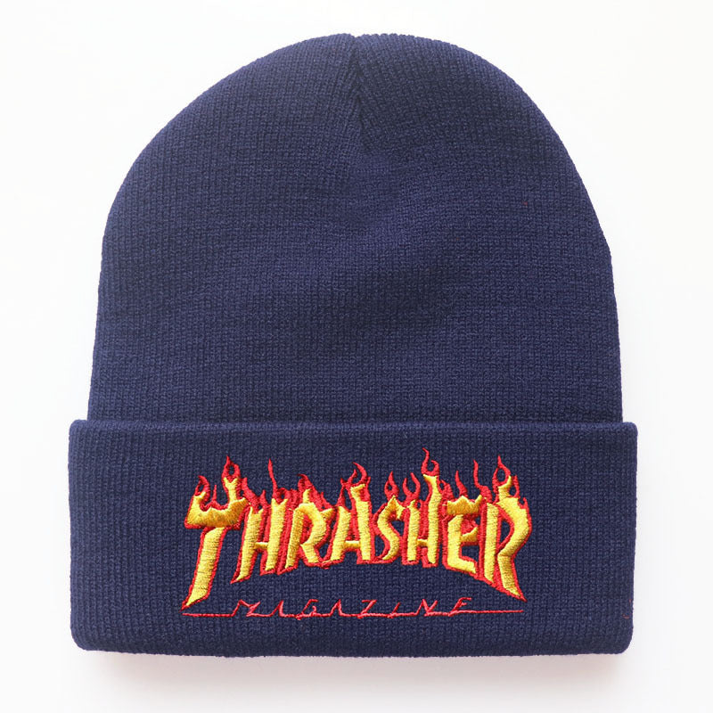 Thrasher Embroidered Beanie Hat